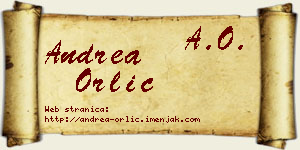 Andrea Orlić vizit kartica